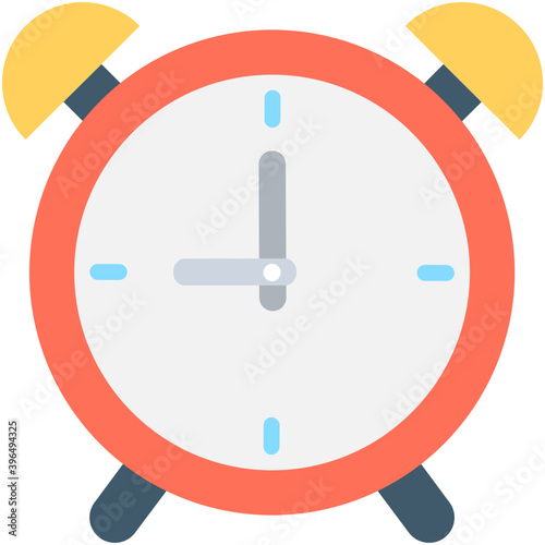  Clock Flat Vector Icon 