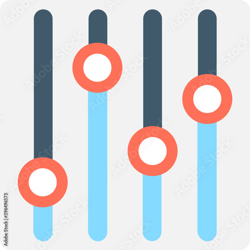  Equalizer Flat Vector Icon 