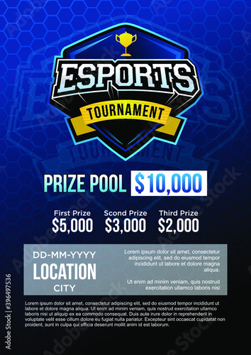 esport poster match template vector  illustration