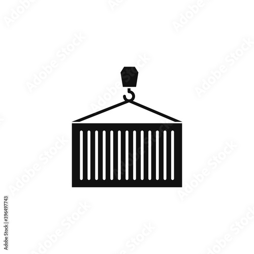 Container icon for your website, logo, app, UI, product print. Container concept flat Silhouette vector illustration icon