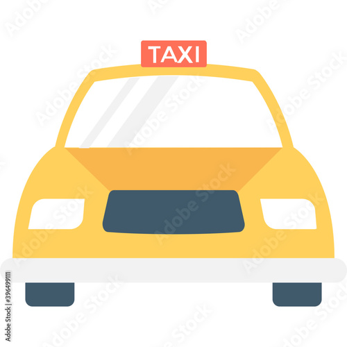 
Taxi Flat Vector Icon 
