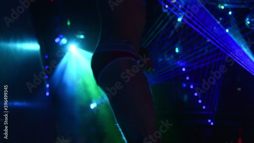 Silhouette of a male go go dancer
