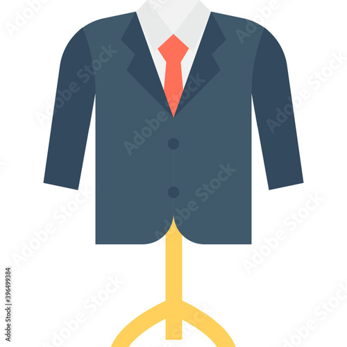 
Dinner Suit Flat Vector Icon 

