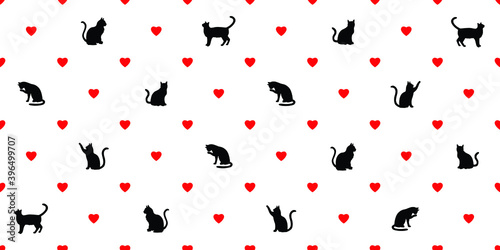 Cats silhouette seamless pattern. Vector illustration background for surface, t shirt design, print, poster, icon, web, graphic designs. 