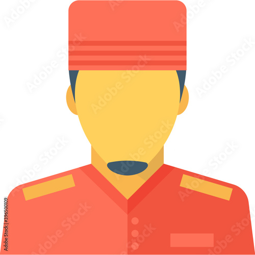 
Bellboy Flat Vector Icon
