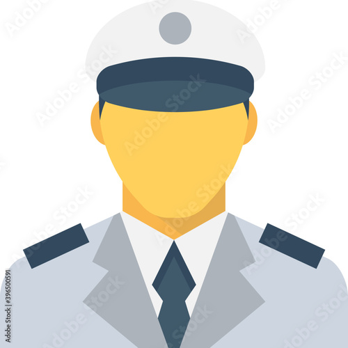 
Pilot Flat Vector Icon
