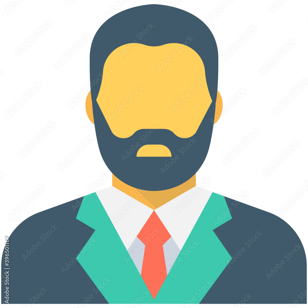 
Gentleman Flat Vector Icon
