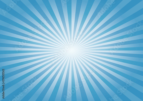 Abstract Blue rays background. Vector