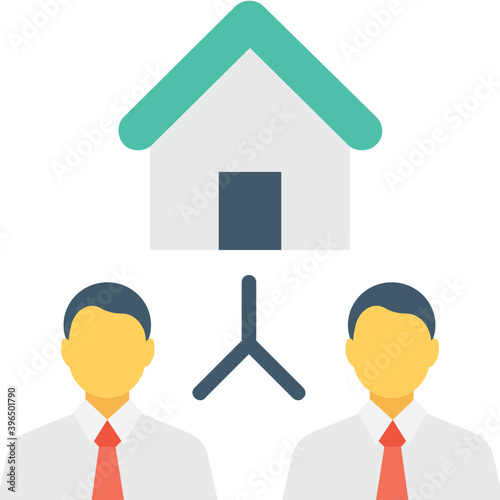 
Estate Agent Flat Vector Icon
