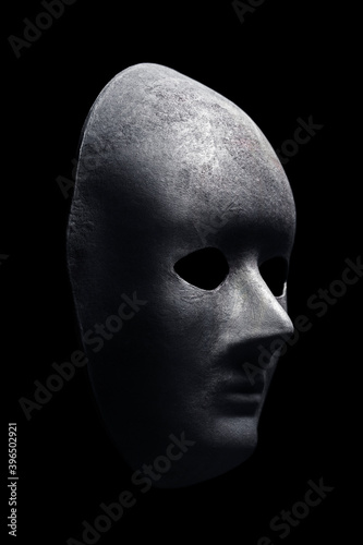 Black mask isolated on black background