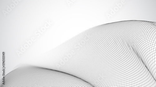 abstract vector 3d background with bends and wave