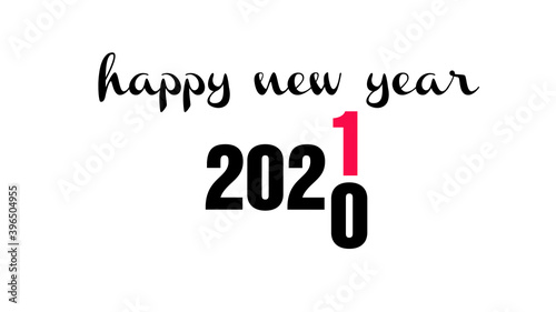 2021  Happy New 2021 Year. Holiday  llustration of  numbers 2021