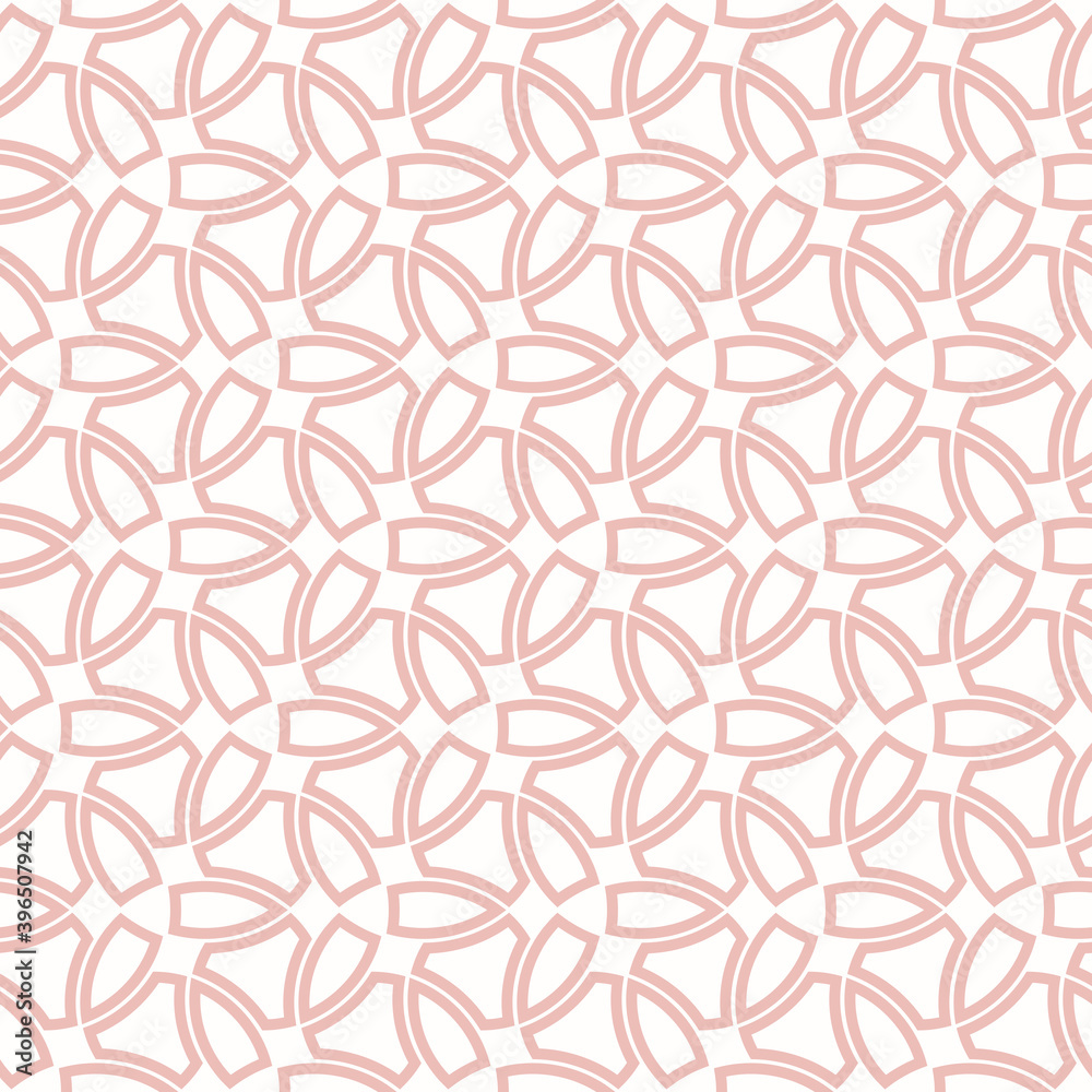 Seamless pink ornament. Modern background. Geometric modern pattern