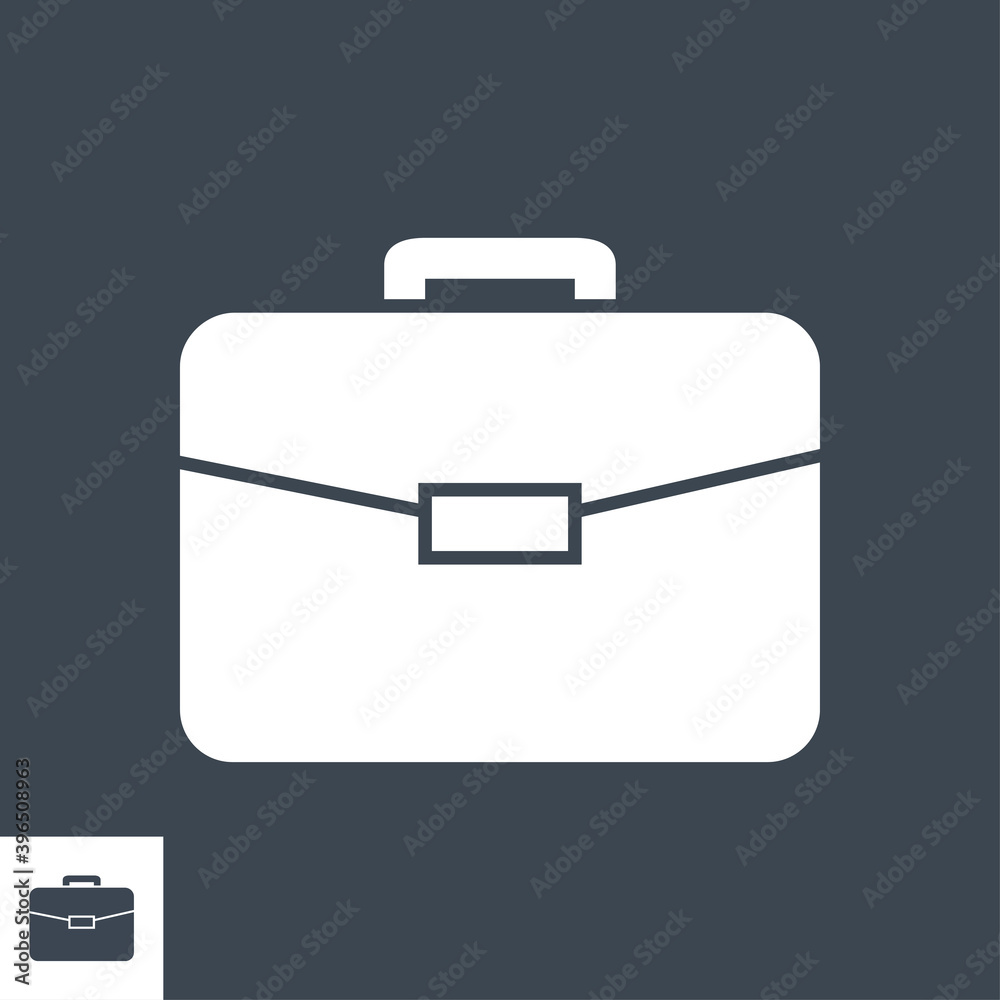 Briefcase Glyph Related Vector Icon. Isolated on Black Background. Editable Briefcase Glyph Related Vector Icon. Isolated on Black Background. Editable