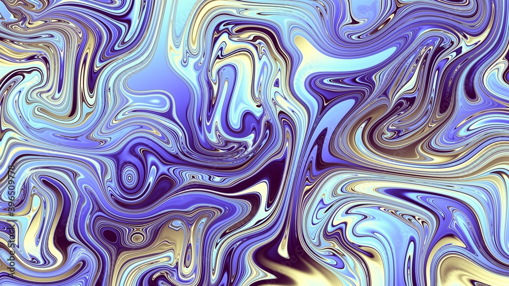 Wavy abstract futuristic background. Horizontal pattern.