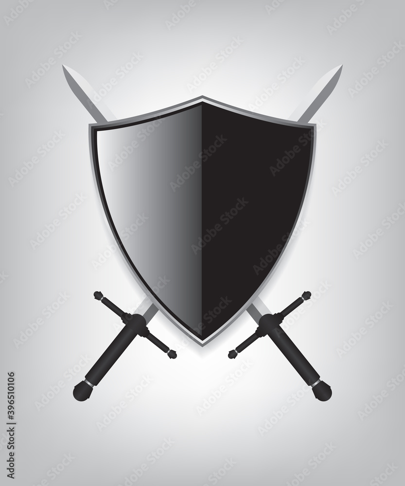 Shield and sword illustration Shield and sword illustration