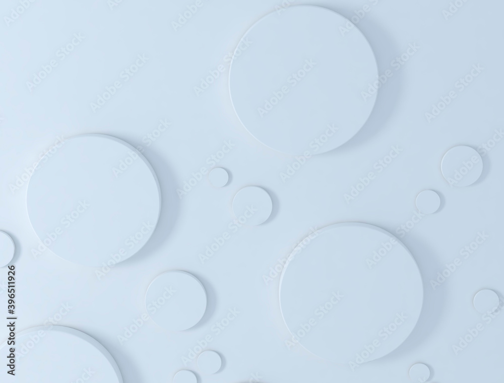 Abstract circles white and blue modern background. 3d render Abstract circles white and blue modern background. 3d render