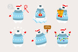 Christmas vector illustration with polar bears.