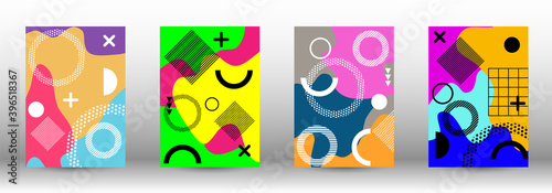 Wallpaper Mural Memphis background set covers. Torontodigital.ca