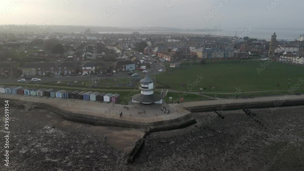 Harwich low lighthouse drone point of view