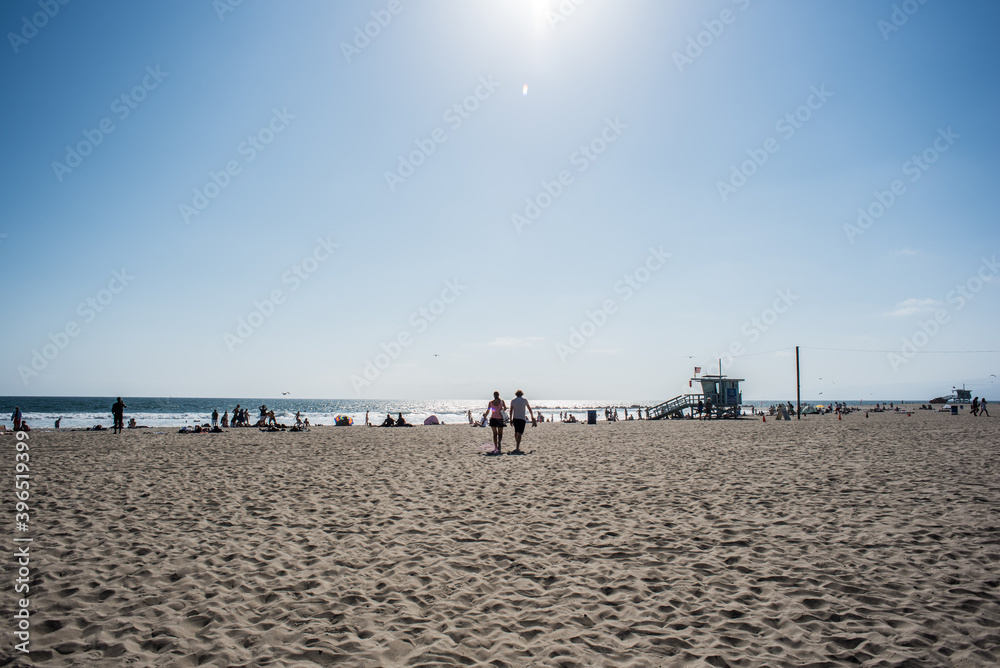 A couple on Venice beach, Los Angeles, California, USA