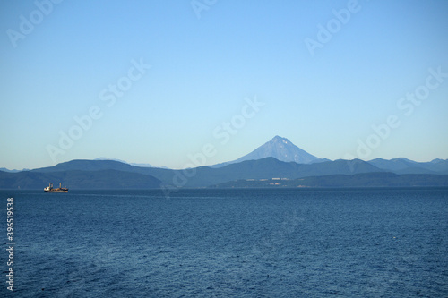 View of Avacha Bay and the volcano