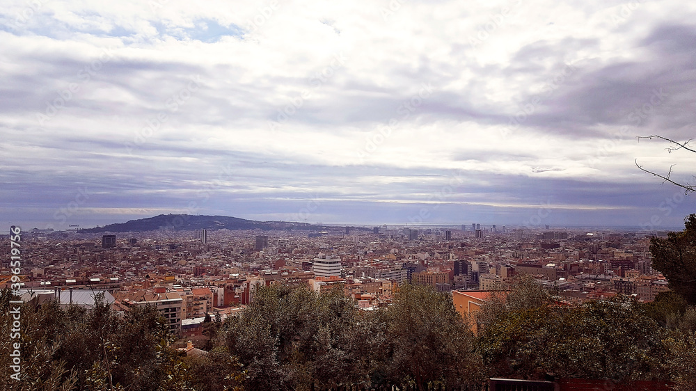 View of Barcelona from a height