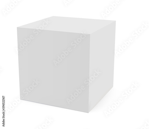 Realistic dice cube mockup isolated on white background