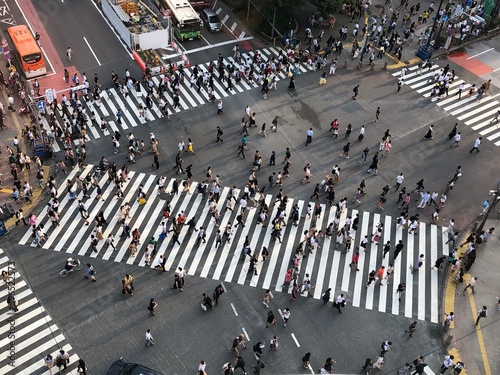 Shibuya scramble intersection in Japan