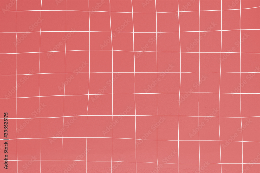 Fototapeta premium Distorted Indian red pool tile pattern background