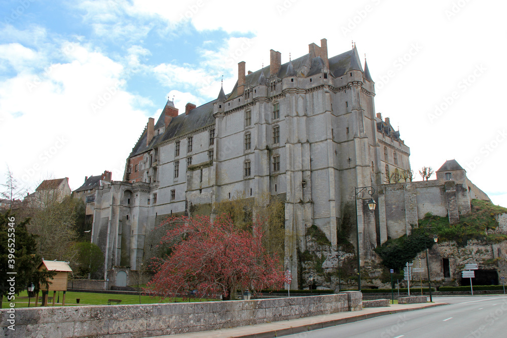 medieval castle in châteaudun in france