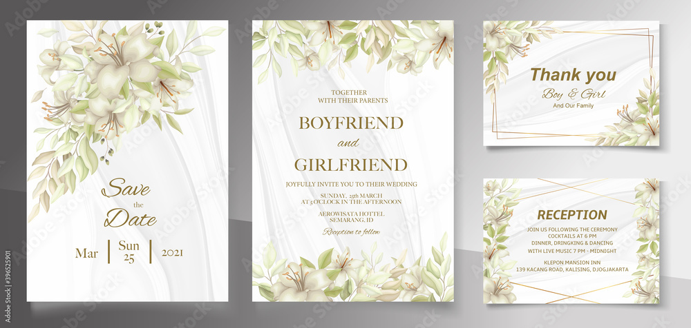 Elegant beautiful floral and wedding invitation Elegant beautiful floral and wedding invitation