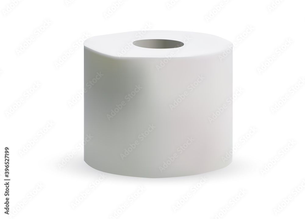 Toilet paper roll packaging isolated on white background Toilet paper roll packaging isolated on white background