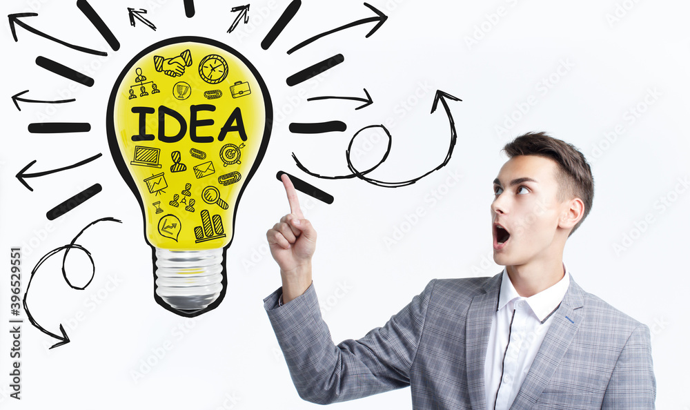 Business, technology, internet and networking concept. Light Bulb innovation Solution. Business, technology, internet and networking concept. Light Bulb innovation Solution.
