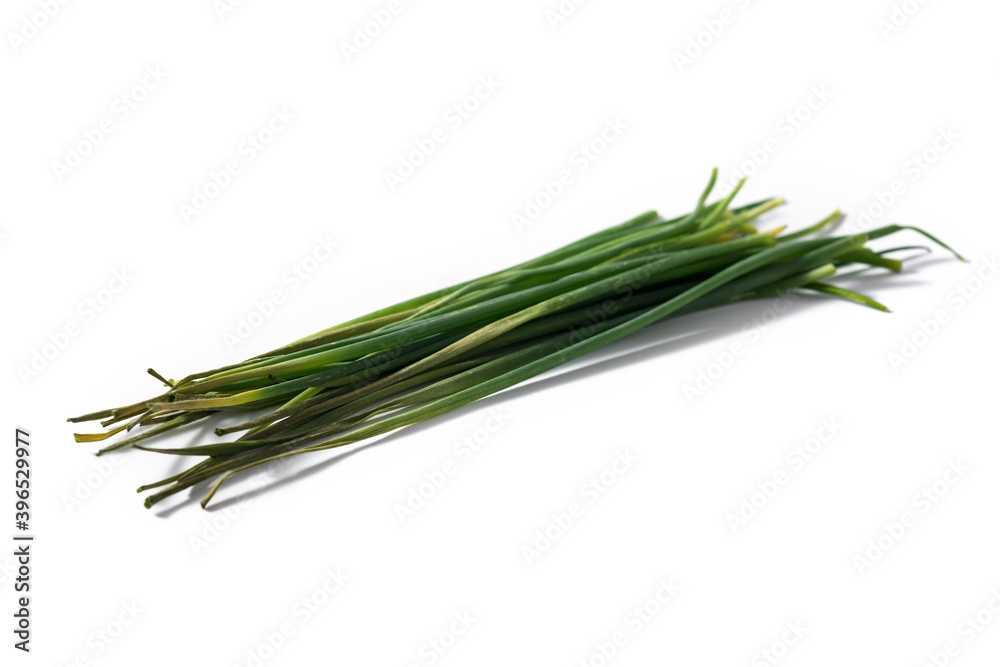 Fresh organic chive isolated on white background Fresh organic chive isolated on white background