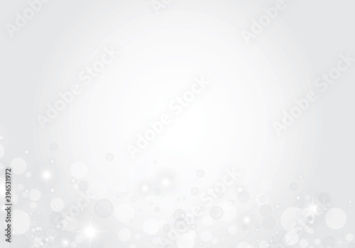 Christmas background. Abstract snowflakes and realistic lights effect isolated on gray background. For backdrop, wallpaper and greeting card. Christmas concept, vector background