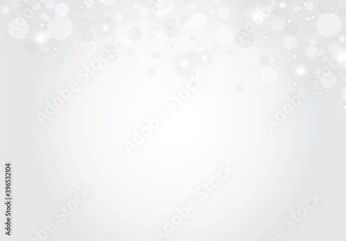 Christmas background. Abstract snowflakes and realistic lights effect isolated on gray background. For backdrop, wallpaper and greeting card. Christmas concept, vector background