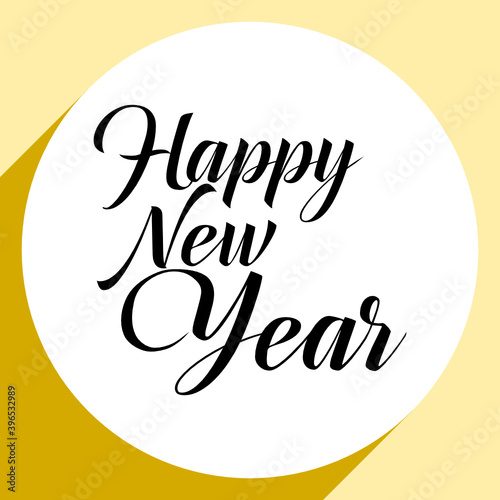 Simple Happy New Year Lettering 