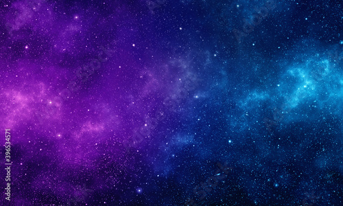 Nebula and stars in night sky. Space background.