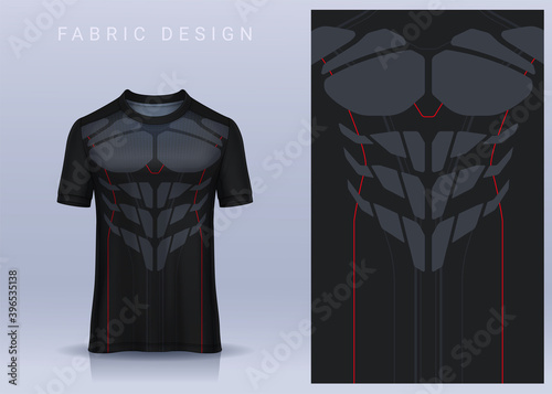 Fabric textile for Sport t-shirt ,Soccer jersey mockup for football club. uniform front view.