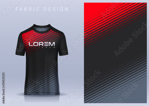 Fabric textile for Sport t-shirt ,Soccer jersey mockup for football club. uniform front view.