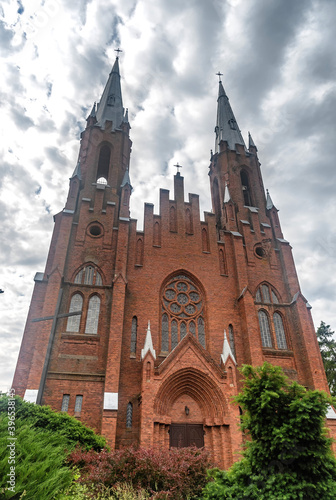 Kostel Rozhdestva Devy Marii. Catholic cathedral in Vidzy, Belarus. Church of the Nativity of the Virgin Mary in Vitebsk Region photo