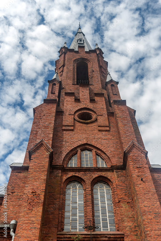 Obraz premium Vidzy, Kostel Rozhdestva Devy Marii. Belarus. Catholic cathedral. Church of the Nativity of the Virgin Mary in Vitebsk Region
