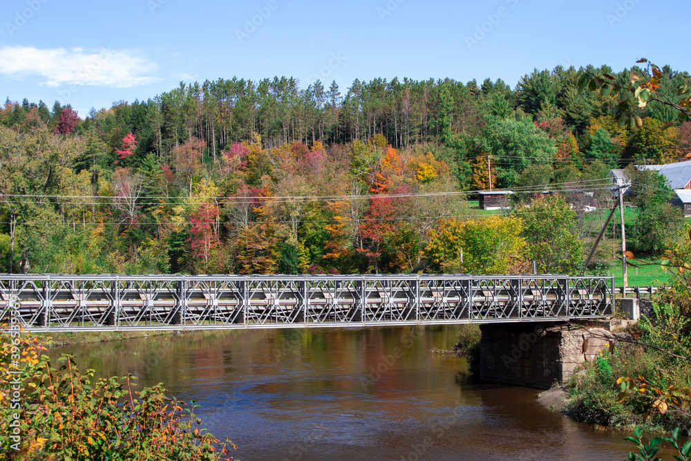New Bridge with Autumn Leaves