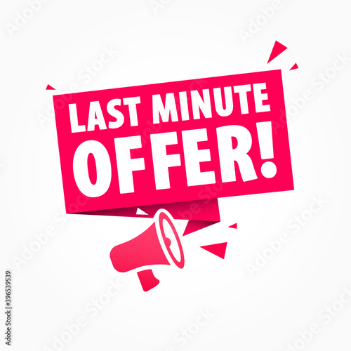 Last Minute Offer Advertising Shopping Label