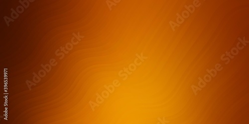 Dark Orange vector backdrop with curves.