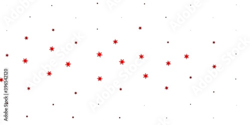 Light red vector background with covid-19 symbols.