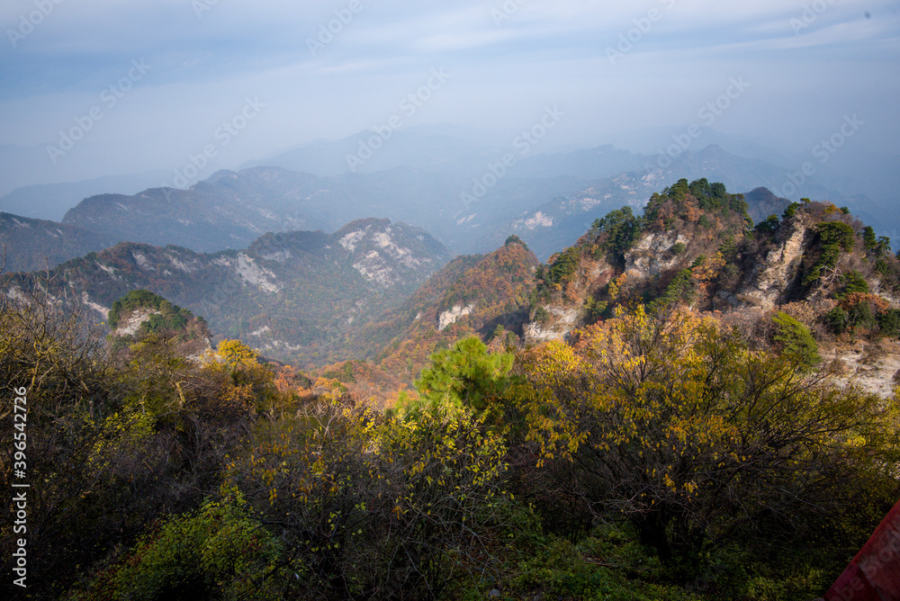 High view of Golden Palace (Palace of Harmony) is located on the highest peak in Wudang. High view of Golden Palace (Palace of Harmony) is located on the highest peak in Wudang.