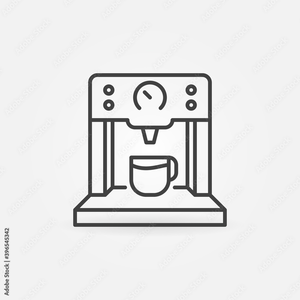 Coffee Machine vector thin line concept icon or design element Coffee Machine vector thin line concept icon or design element