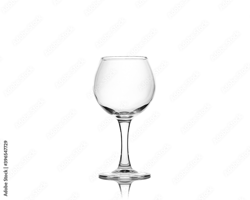 Empty wine glass isolated on white background Empty wine glass isolated on white background
